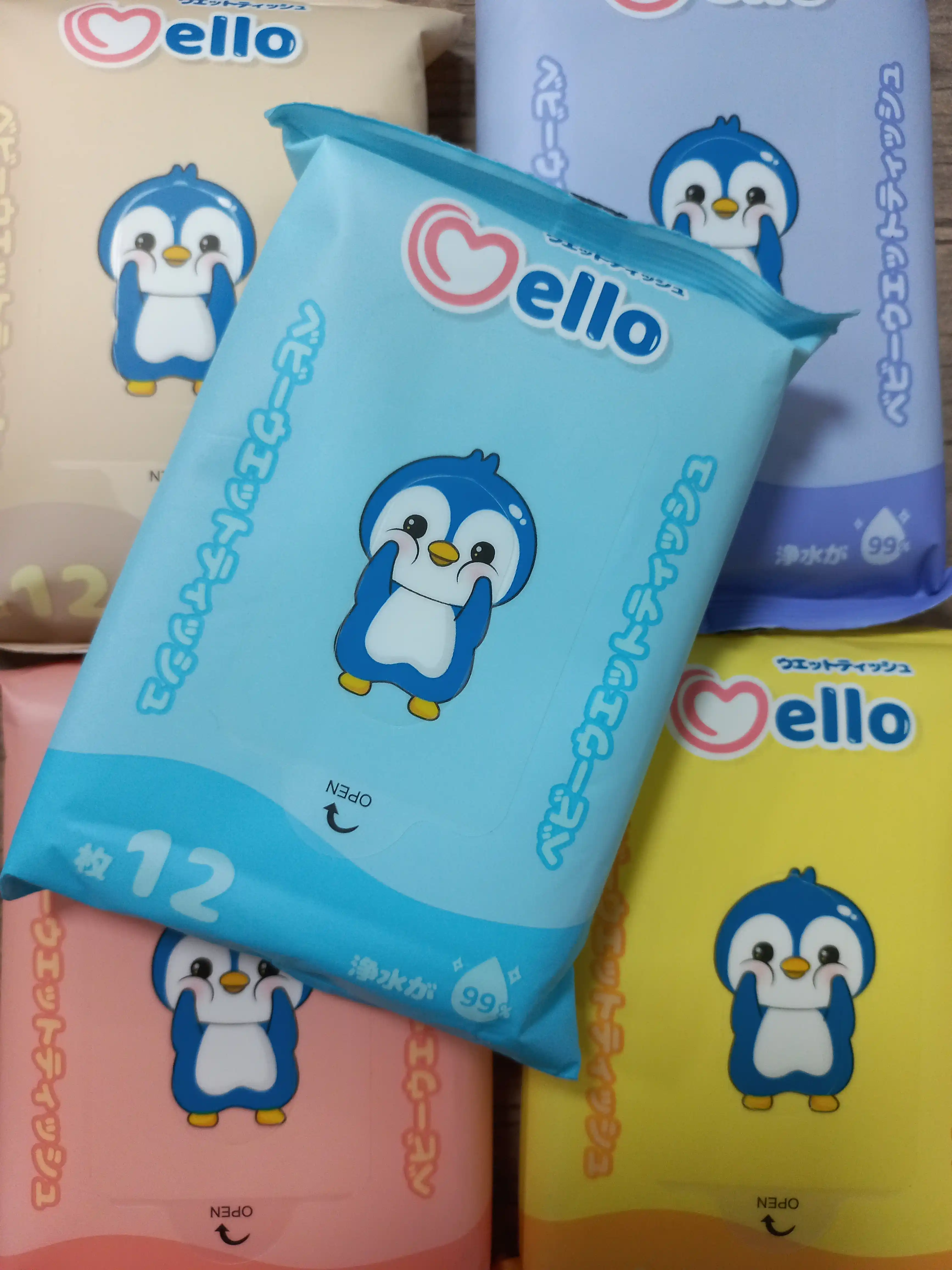 Bolalar uchun gigienik nam salfetkalar Mello, 6*12 dona