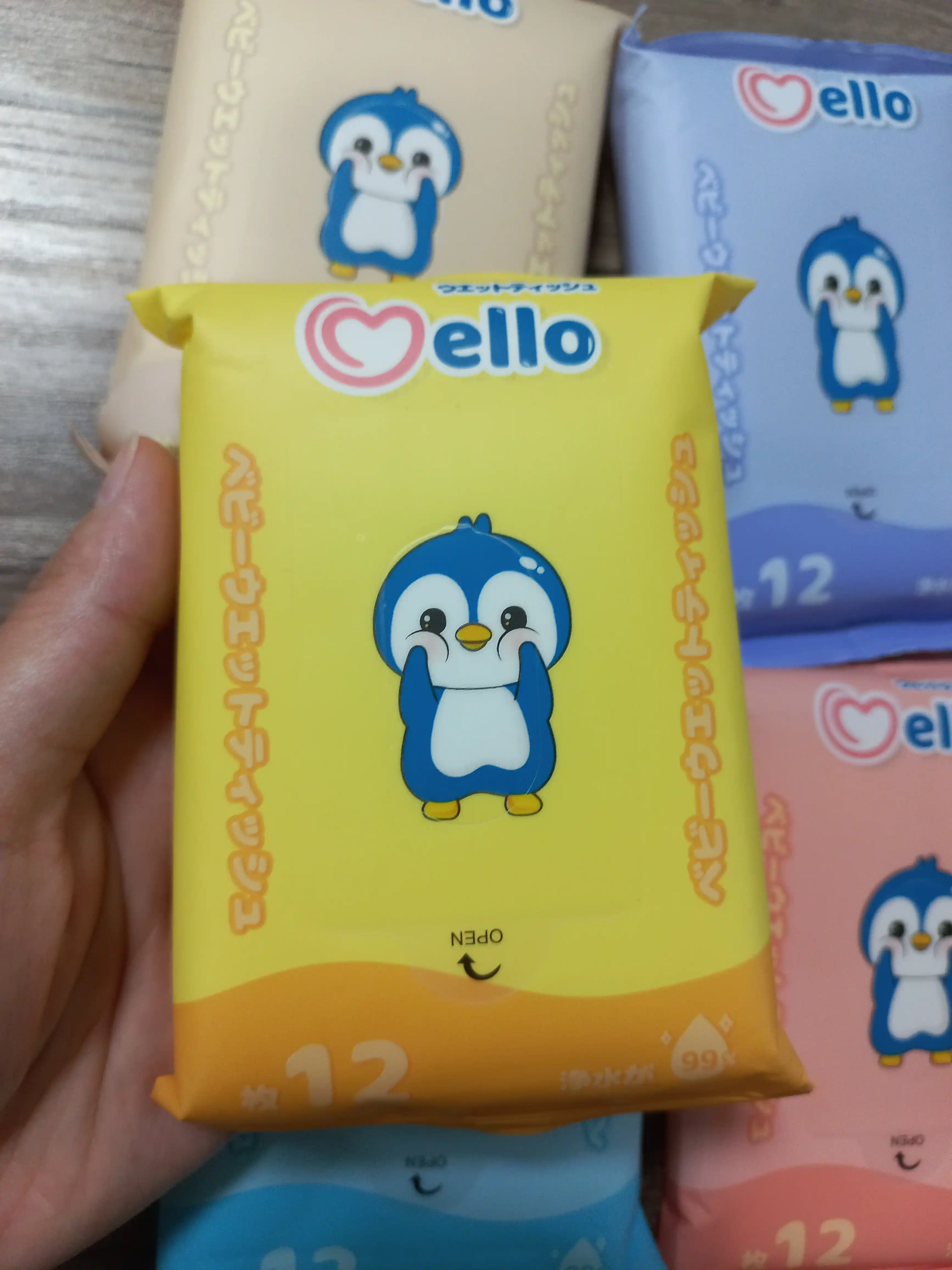Bolalar uchun gigienik nam salfetkalar Mello, 6*12 dona