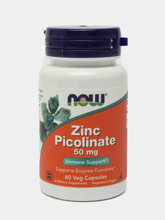 NOW Foods, Sink pikolinat, Zinc Picolinate, 50 mg, 60 vegetarian kapsulalari