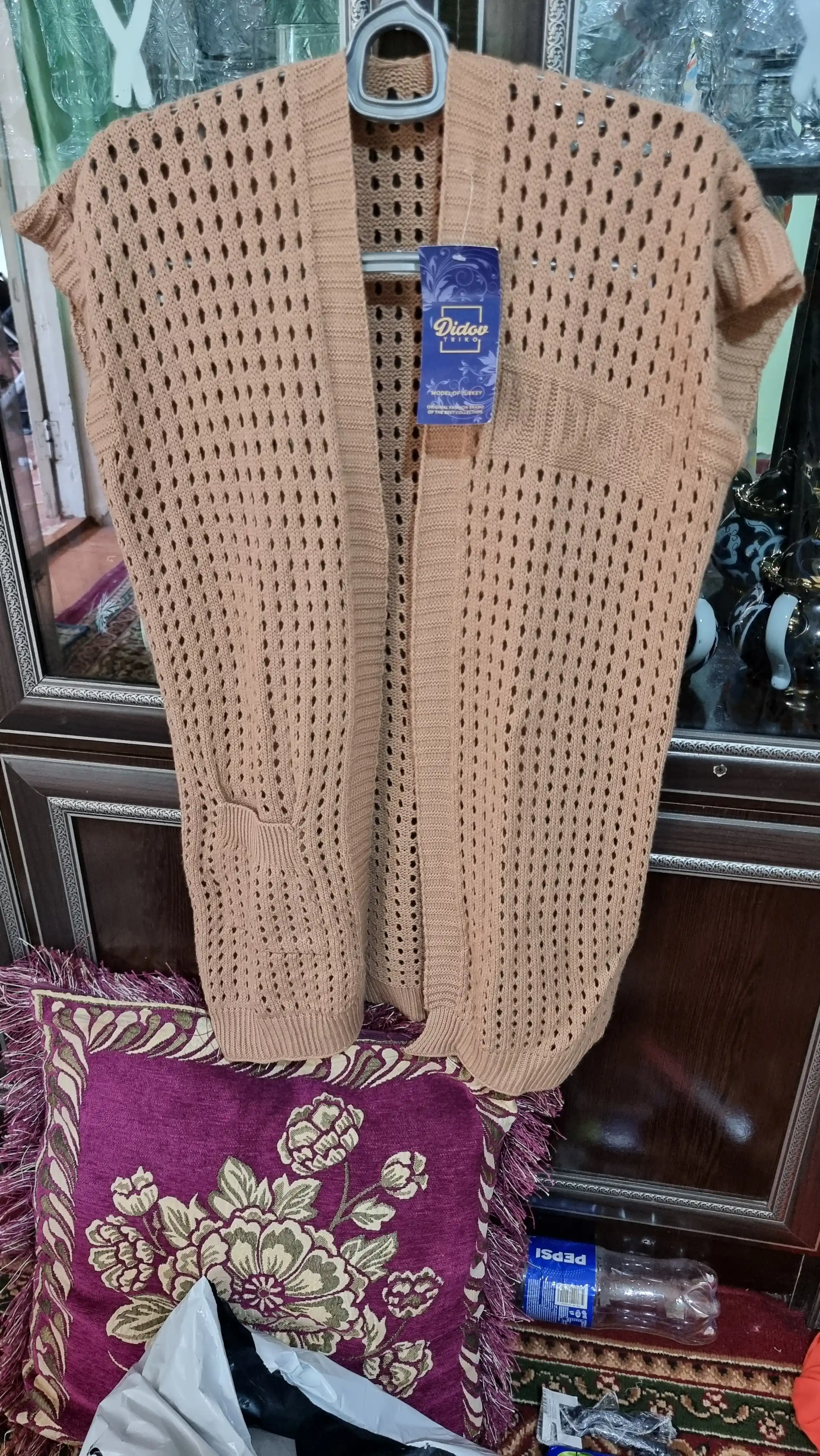 Ayollar uchun kardigan Didov triko, to'qilgan, oversize, bahor-kuzga