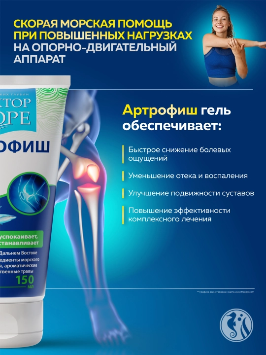 Крем гель для суставов Артрофиш, 150 мл
