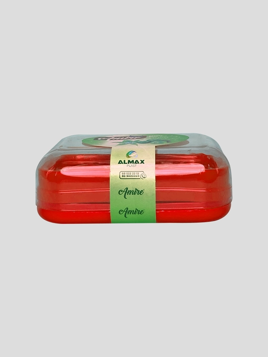 Plastik sovun idish Akvamarin, qopqoq bilan