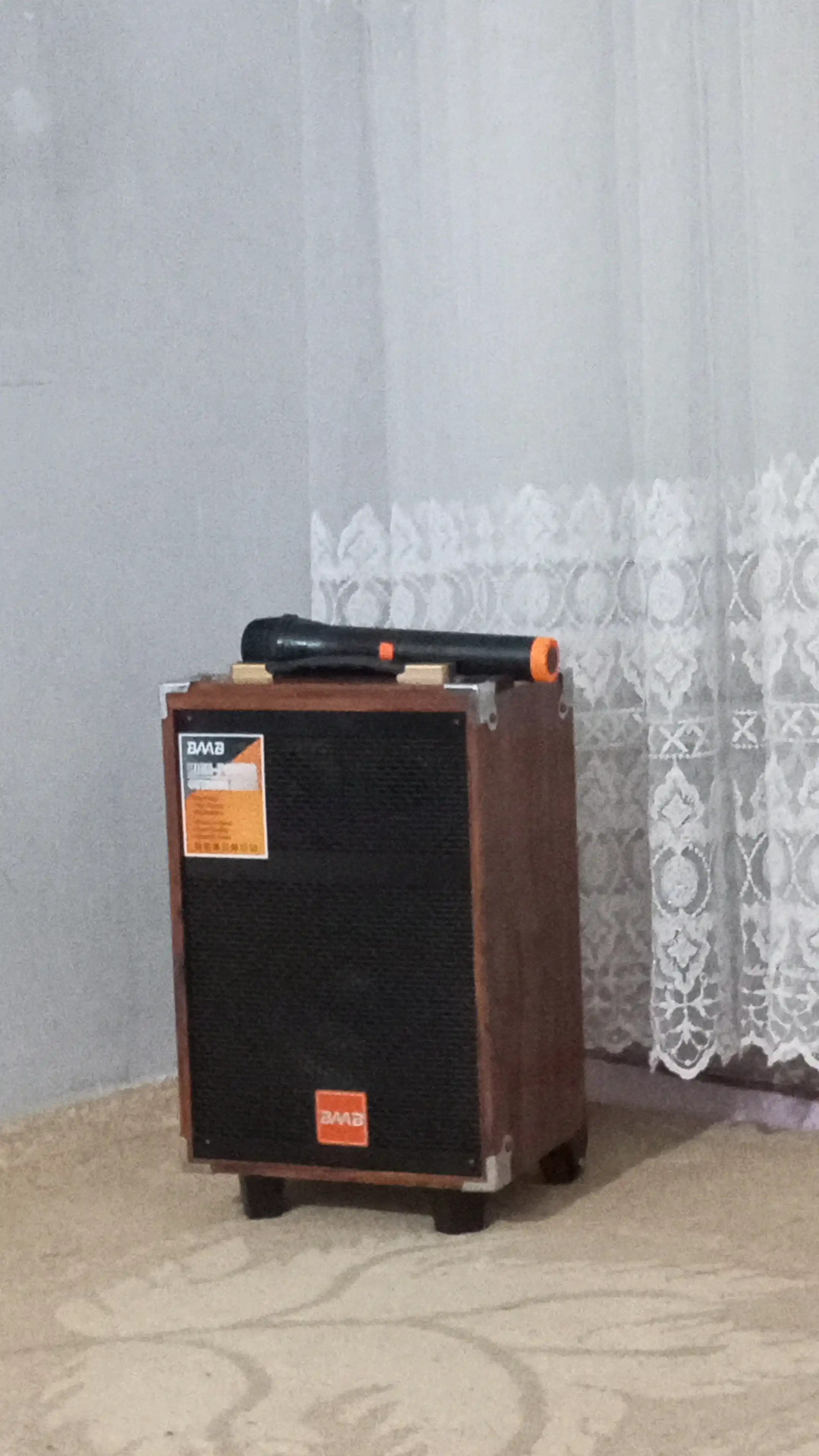 Portativ kalonka karaoke BAAB bluetooth simsiz mikrafon va boshqaruv pultga ega