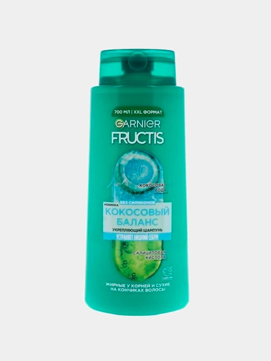 Garnier Fructis sochlar uchun shampun kokos balansi, 700 ml - 