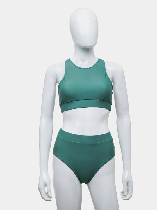 Ayollar uchun ikki qismli suzish kostyumi, sport topi, bikini