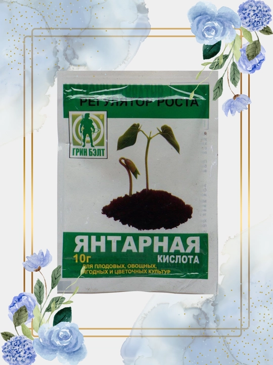 Yantar kislotasi, 10 g, o'simliklaringiz uchun quyosh energiyasi