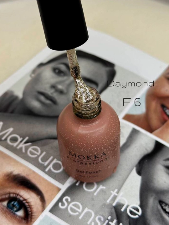 Rangli gel-lak tirnoqlar uchun Daymond MOKKA, UV/LED chiroqda quriting, 8 ml