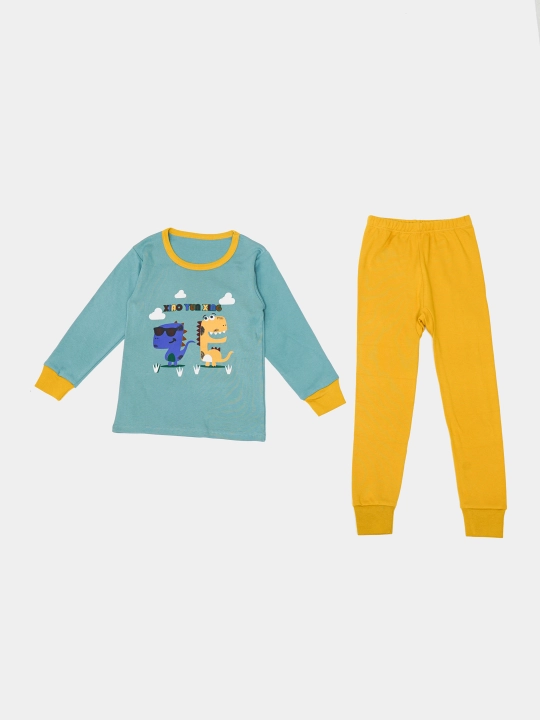Пижама детская, хлопковая, со штанами, для мальчика, Elankids