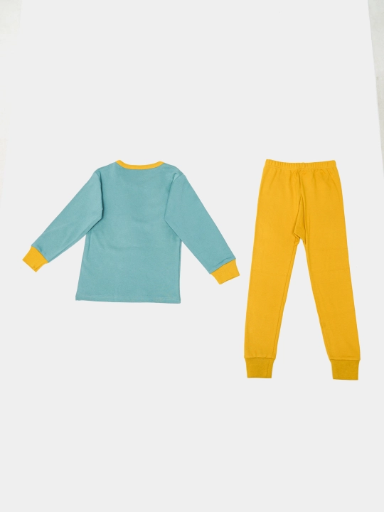 Пижама детская, хлопковая, со штанами, для мальчика, Elankids