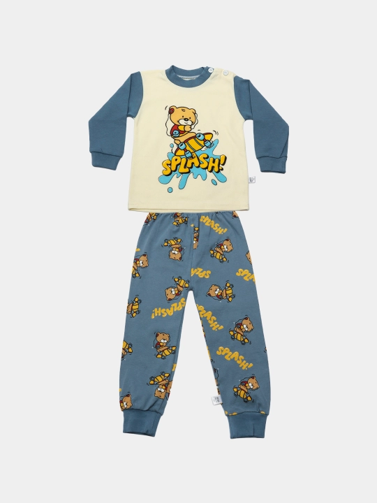 Пижама детская, хлопковая, со штанами, для мальчика, Elankids