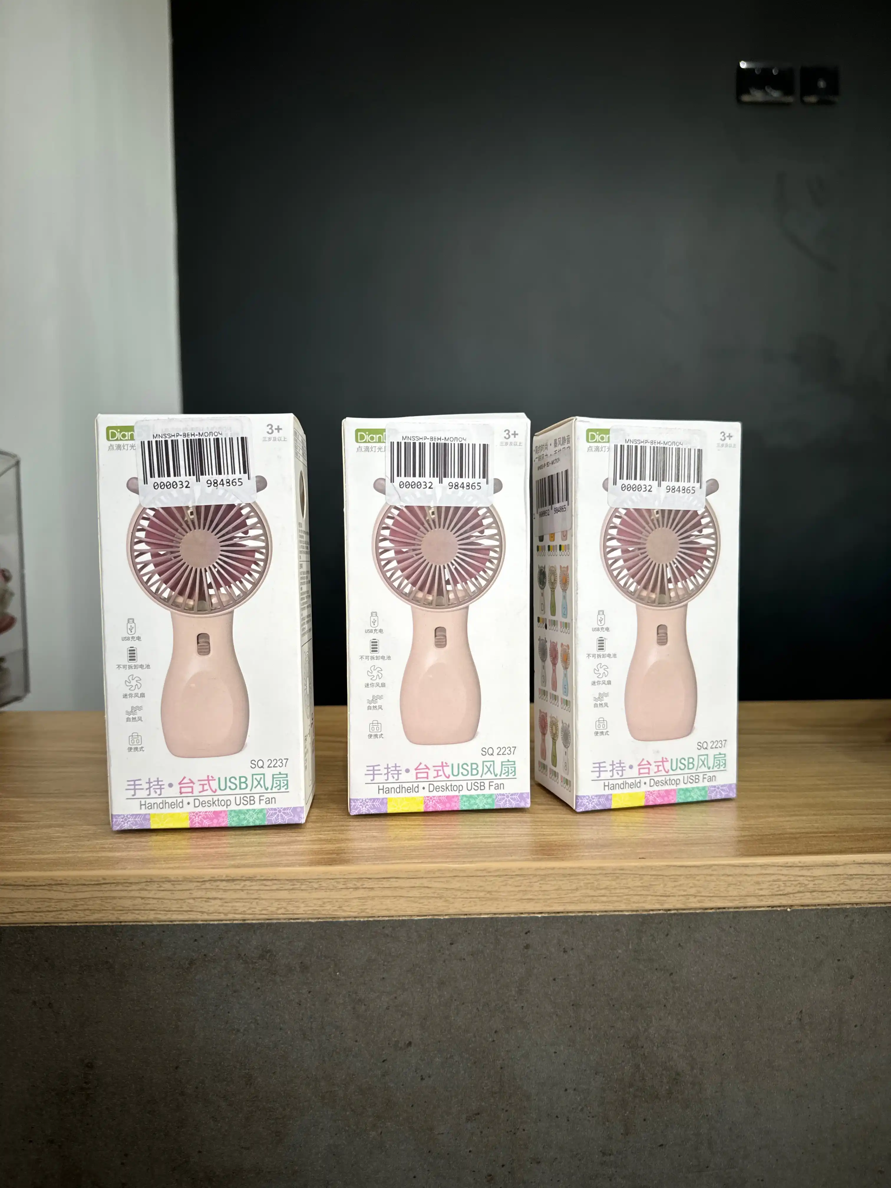 Mini qo'l ventilyatori, ish stoli, USB portativ, ixcham
