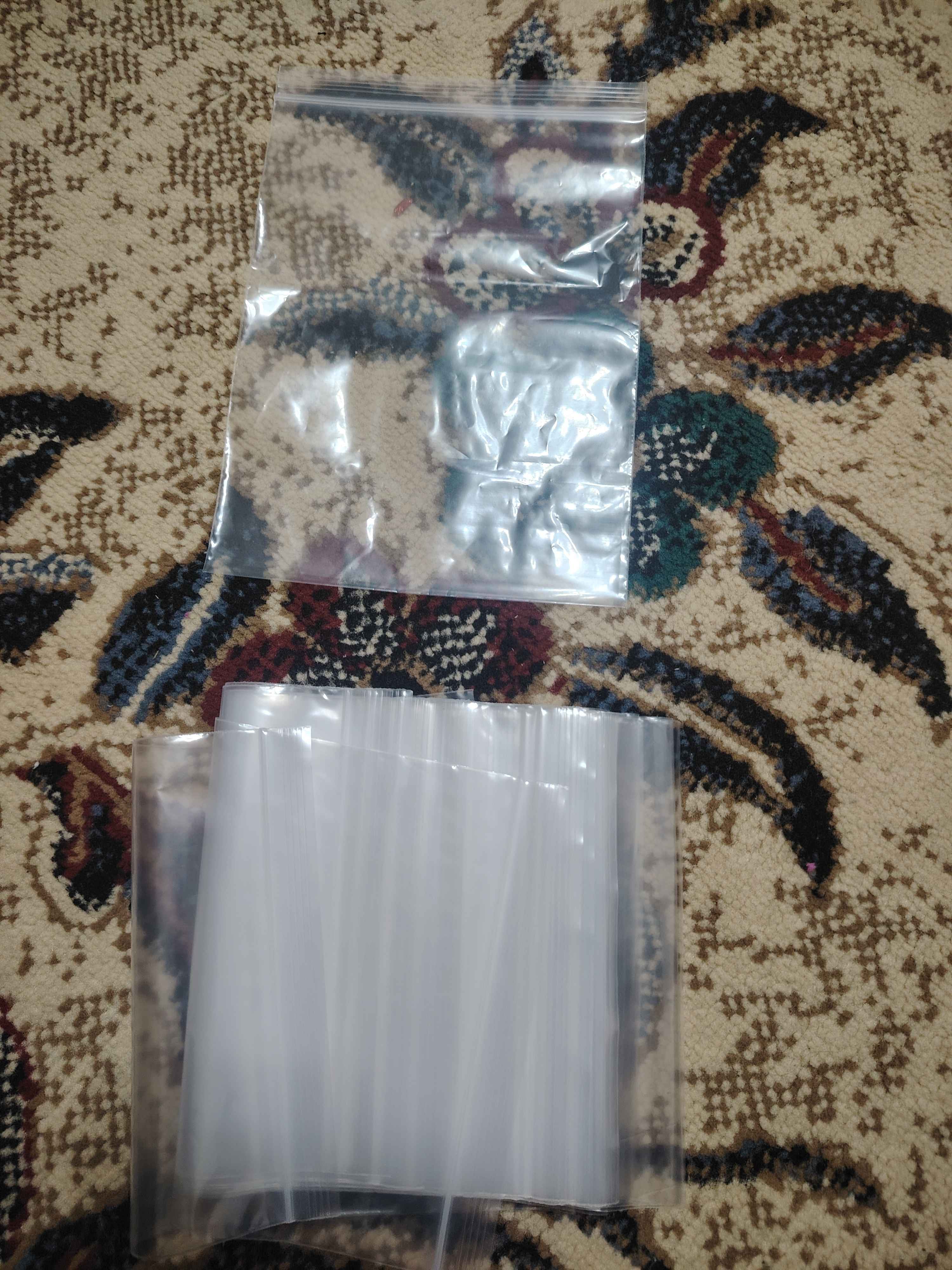 Qadoqlash sumkalari, shaffof Zip Lock, 25 dona, 50 dona, 100 dona