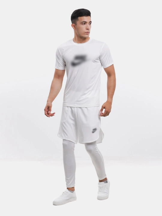 Erkaklar sport kiyimi, 3 tasi 1 da, 46-56 o'Ichamlar, S-XXXL malomerka, futbolka+shortik