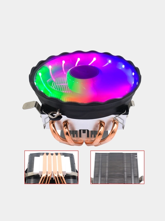 Система охлаждения процессора компьютера, RGB, 2-трубная