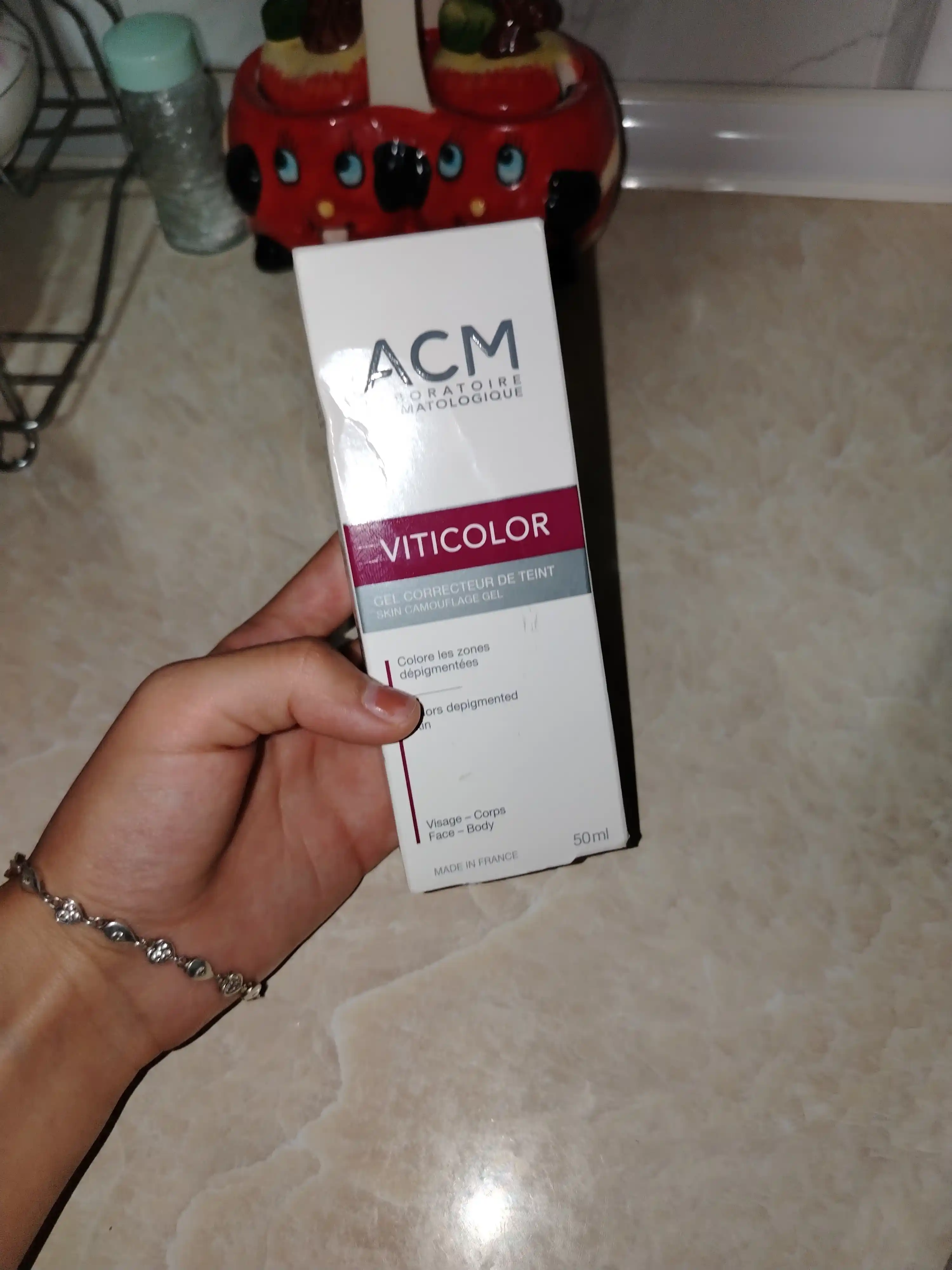 Viticolor gel - vitiligodan oq dog'larni yashirish uchun kamuflyaj viticolor