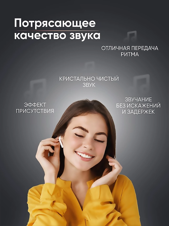 Simsiz naushniklar Air 2, IOS va Android uchun Bluetooth