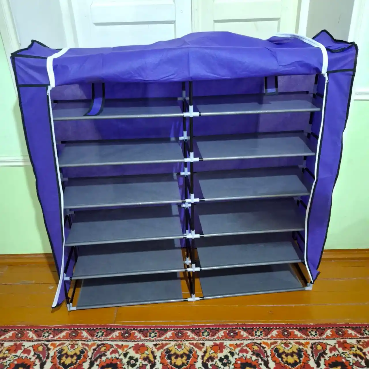 Шкаф тканевый для хранения обуви, 12 рядов, 120 * 20 * 110
