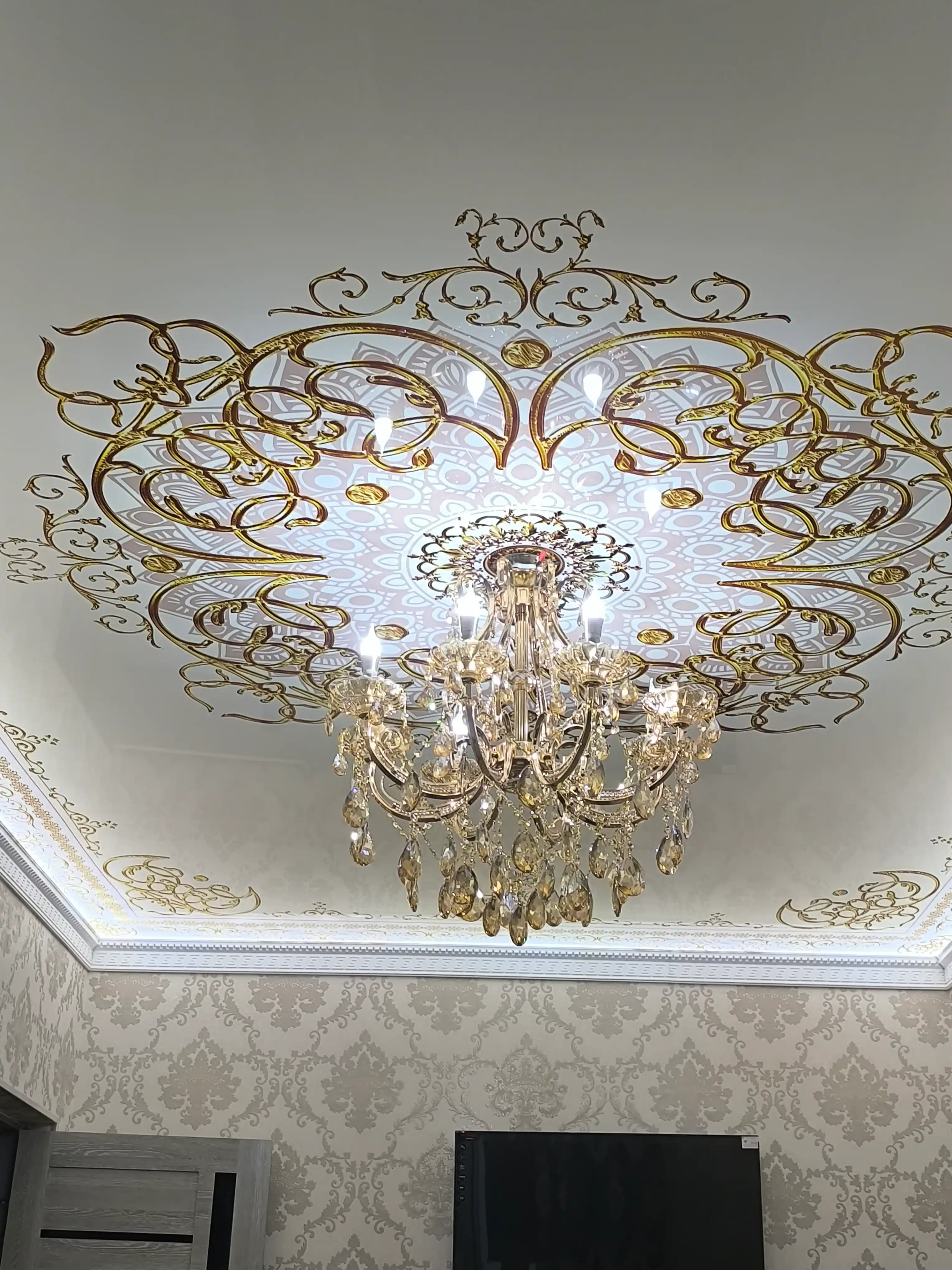 Люстра хрустальная, 2 цвета, 3 размера, в гостиную, спальню, прихожую