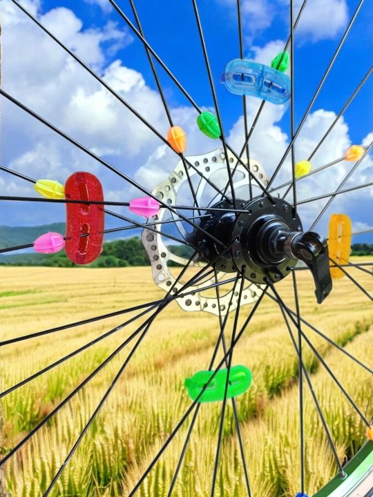 Velo spikalari uchun bezak, 18 harakatlanuvchi element va 4 mahkamlangan, yorqin va uslubli