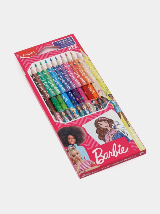 Rangli qalamlar BARBIE X12 CARD BOX MAPED 862207