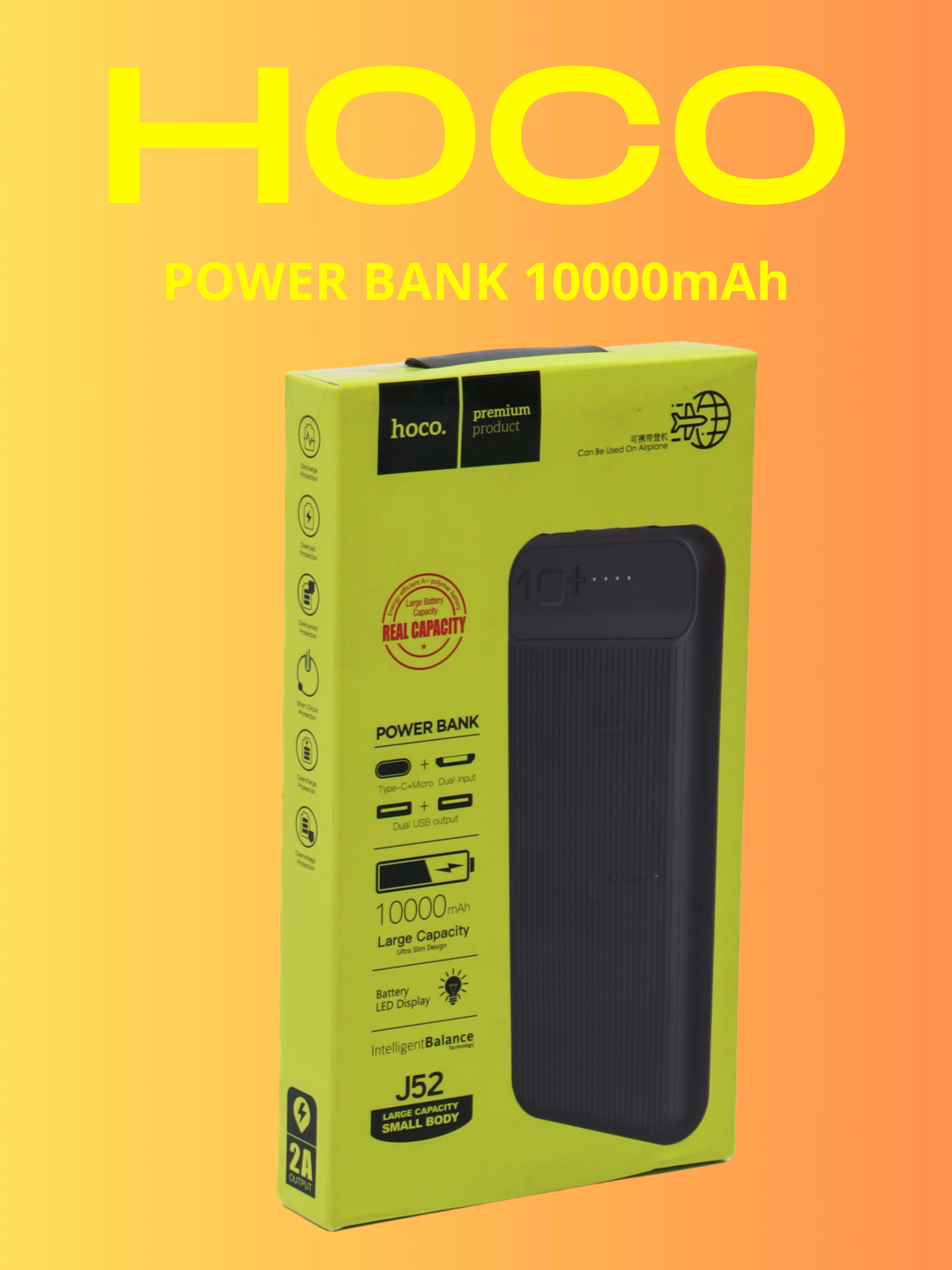 Портативный аккумулятор Hoco J52 10000mAh отзывы на Uzum Market