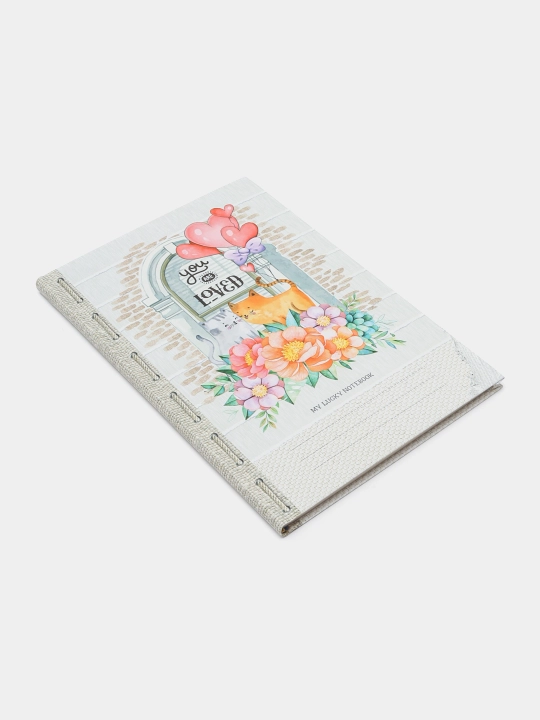 Daftar, 60g, Integral, 143x210mm, 64 varaq, qafas, Yumshoq sensorli gilamcha, dizayn 19439-19442