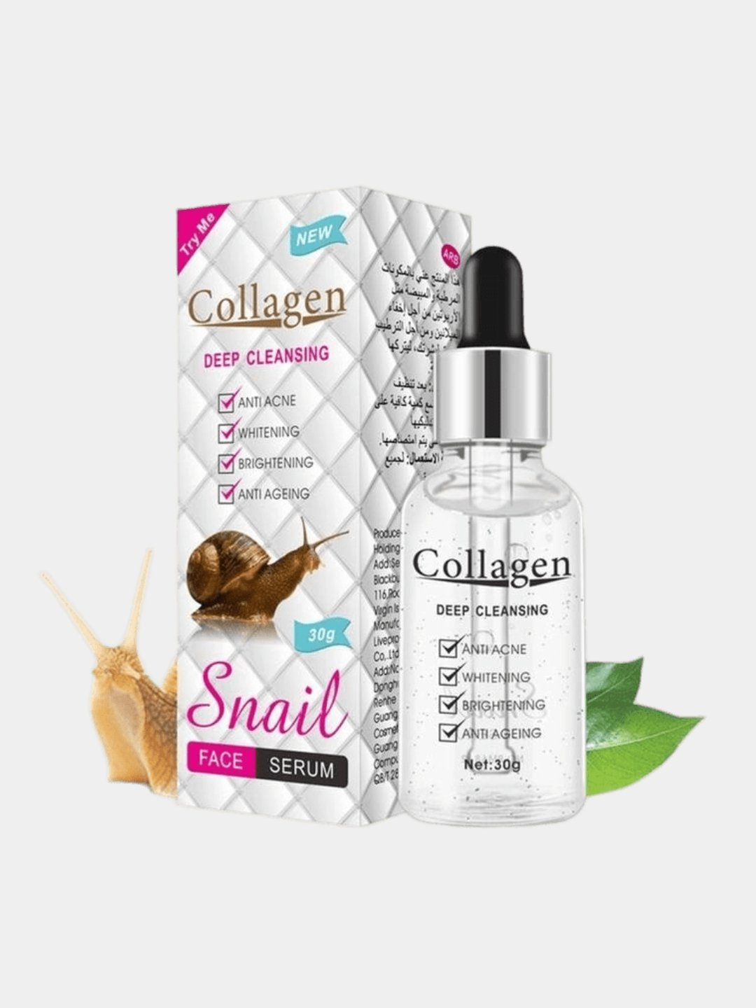 Омолаживающая и питательная сыворотка для лица Collagen, с улиточным ...