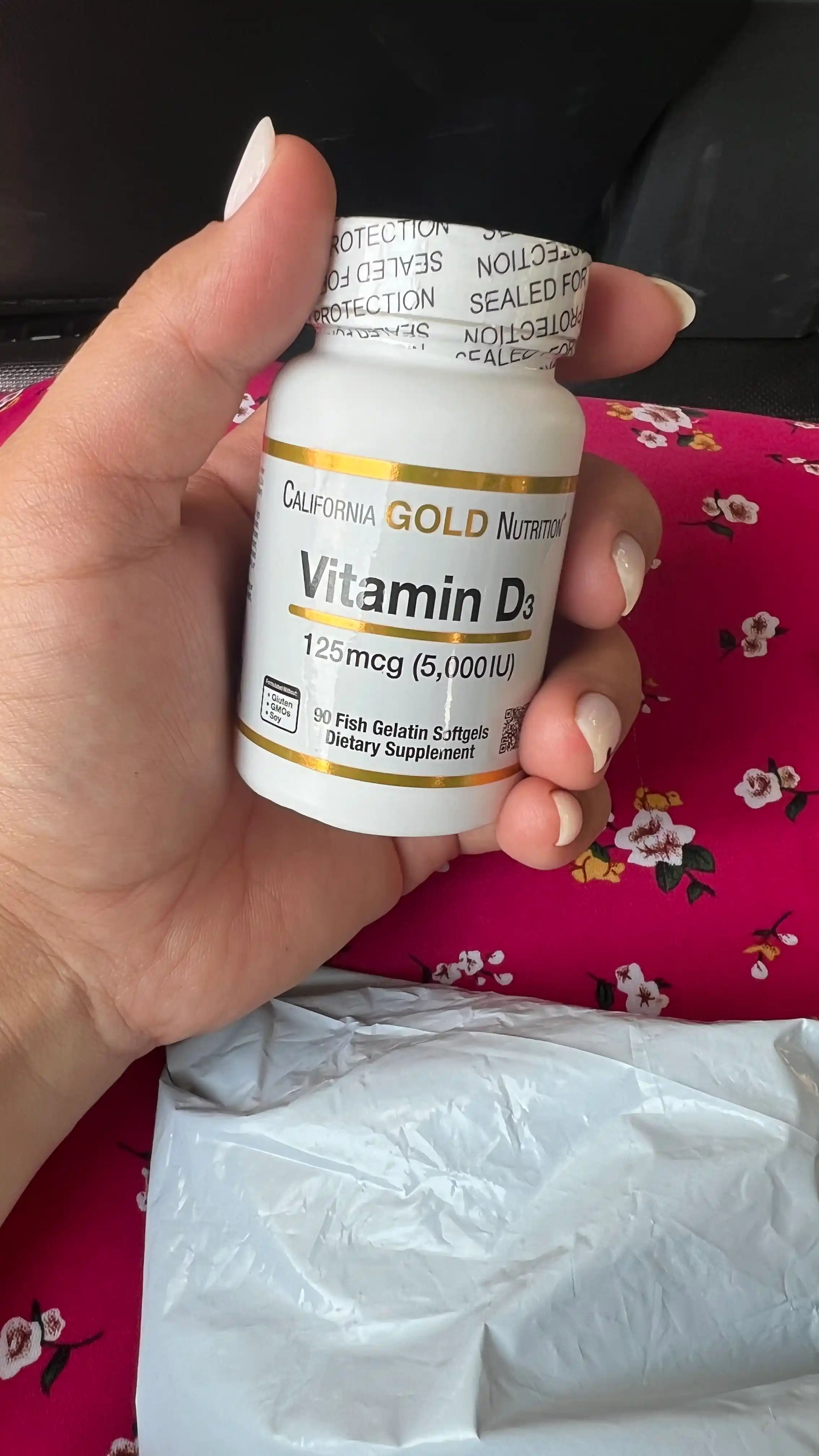 Витамин D3 California Gold Nutrition, 125 мкг 5000 IU, 90 капсул