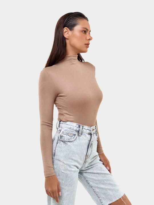 Ayollar uchun vodolazka, asosiy uzun yengli kofta, tomoqli, yopishib turadigan, S–XL