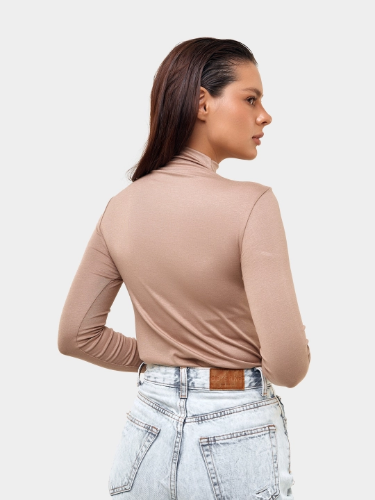 Ayollar uchun vodolazka, asosiy uzun yengli kofta, tomoqli, yopishib turadigan, S–XL