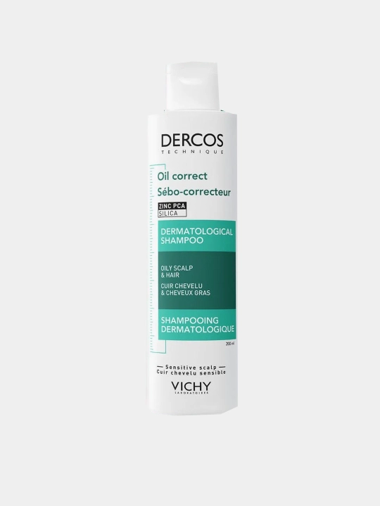 Shampunni parvarish qilishni tartibga solish, Vichy DERCOS TECHNIQUE OIL CONTROL, yog'li bosh terisi uchun, 200ml