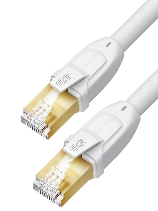 Patch cord Cat.8 GCR PROF RJ45 SF/FTP 40 GB, mis, lan Internet uchun tarmoq kabeli