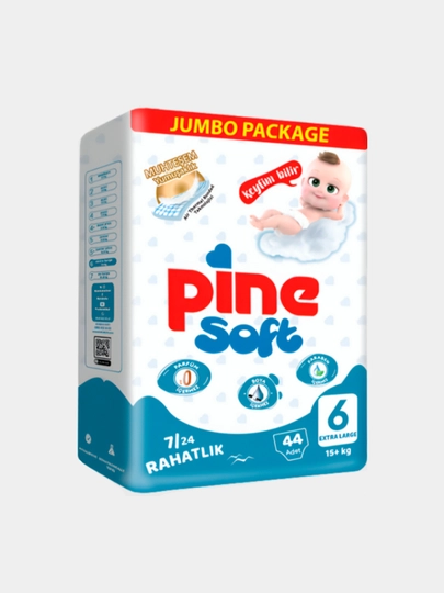 Детские подгузники Pine Soft Extra Large, 44 шт