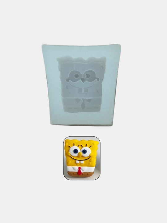 Силиконовый молд "SpongeBob", для эпоксидной смолы, мыло и свечи - 