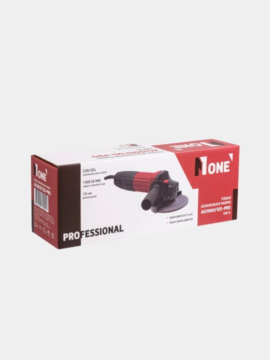 Bolgarka Number One AG1000/125-PRO 1000 Vt, 125 mm, 11000 aylanish tezligi, qisqa