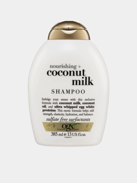 Oziqlantiruvchi shampun Ogx, kokos suti bilan, 385 ml