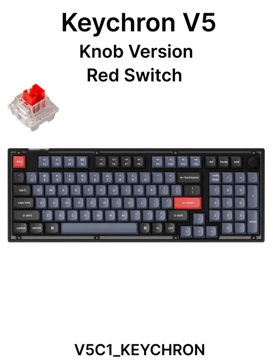 Keychron V5 tugmasi versiyasi simli oyin mexanik klaviaturasi V5C