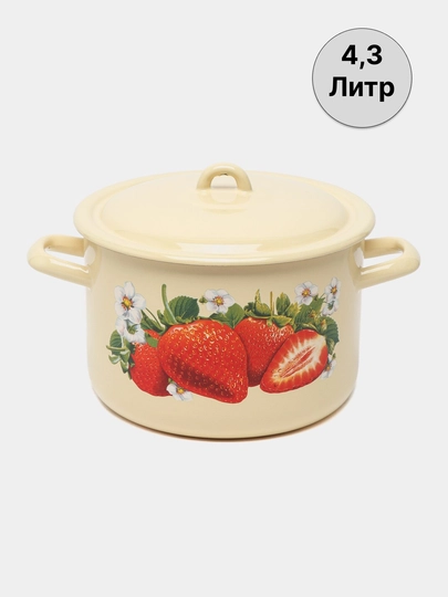 Кастрюли эмалированные с крышкой, кастрюли для кухни, кастрюли с крышкой, кастрюли