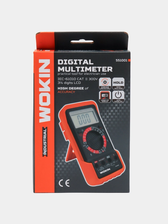 Raqamli qisqich multimetri, raqamli displeyli tester, 300 Vt, sanoat, WOKIN