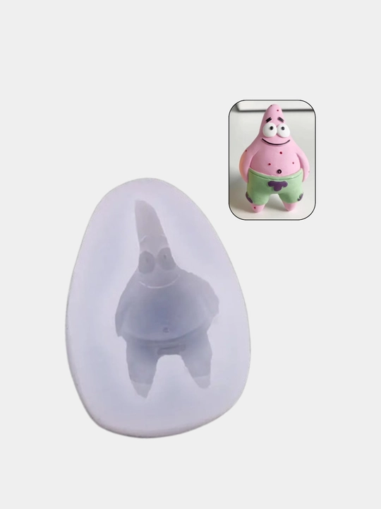 Силиконовый молд "Patrickstar" для декора торта, брелоков из смолы, мыло и свечей - 