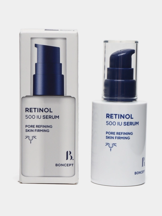 Yuzdagi poralarini toraytiruvchi va mustahkamlovchi serum Bonsep Retinol 500 IU Serum