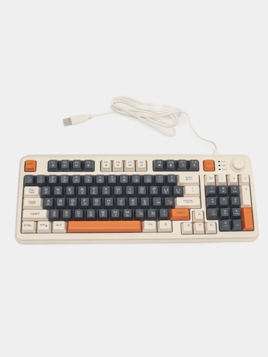Проводная клавиатура, игровая мембранная бесшумная клавиатура Xunfox k82 - 
