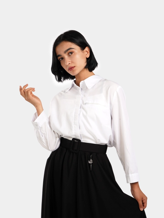 Yubka qizlar uchun maktab yubka, keng, rezinkada, kamar bilan qora, ofis uchun
