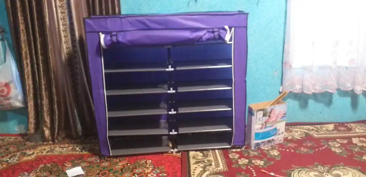 Шкаф тканевый для хранения обуви, 12 рядов, 120 * 20 * 110