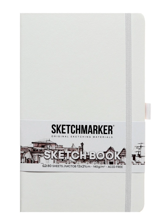 Eskiz kitobi Sketchmarker qattiq muqovali, 140 g/m2, 13x 21 sm, 80 varaq