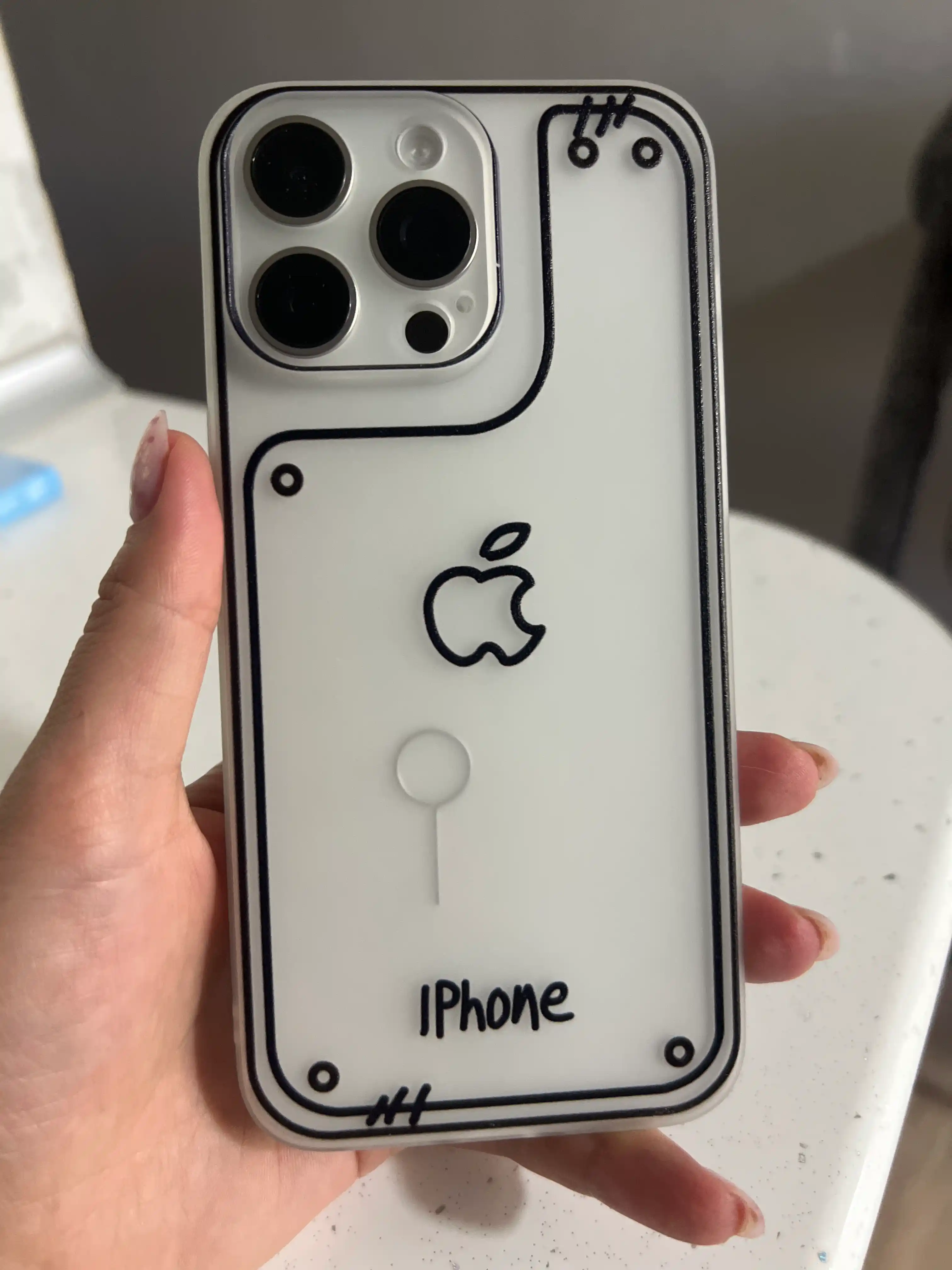 Yupqa matli silikon g'ilof, iPhone 12, 13, 14, 15, 16 Pro, ProMax uchun