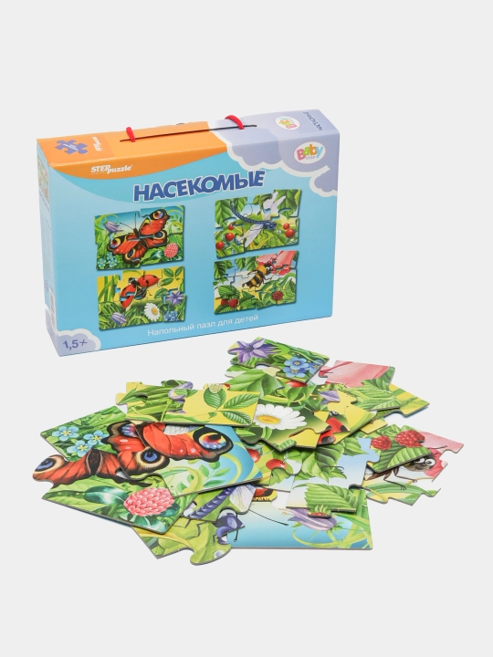 Polga moslangan pazl-mozaika Step puzzle Hasharotlar Baby Step, o'rtacha