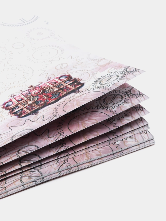 Bloknot "Maroon Steampunk" uslubidagi