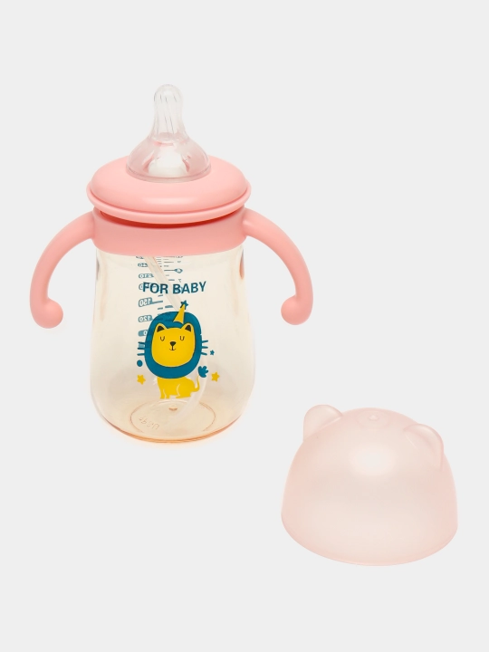 Детская бутылочка для кормления, с ручками и соской, антиколиковая Zi Store