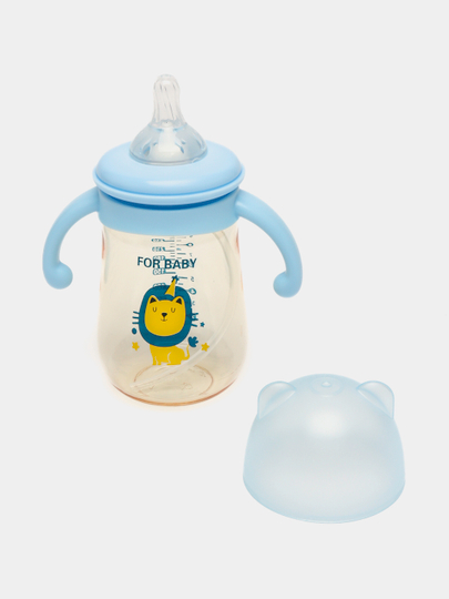 Детская бутылочка для кормления, с ручками и соской, антиколиковая Zi Store